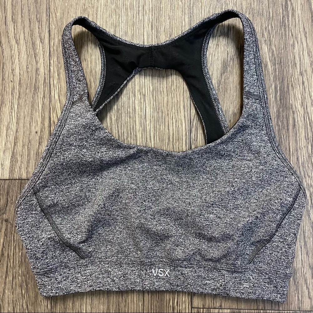 VICTORIA’S SECRET GREY OPEN BACK SPIRTS BRA, 32D